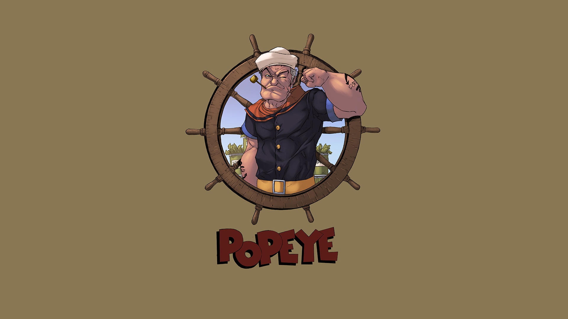 Wallpaper Art, Old, Popeye, Character