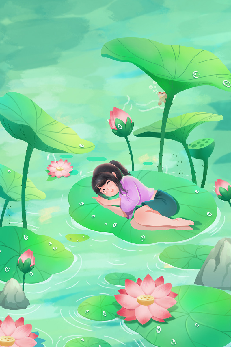 Summer Solstice Lotus Pond Green