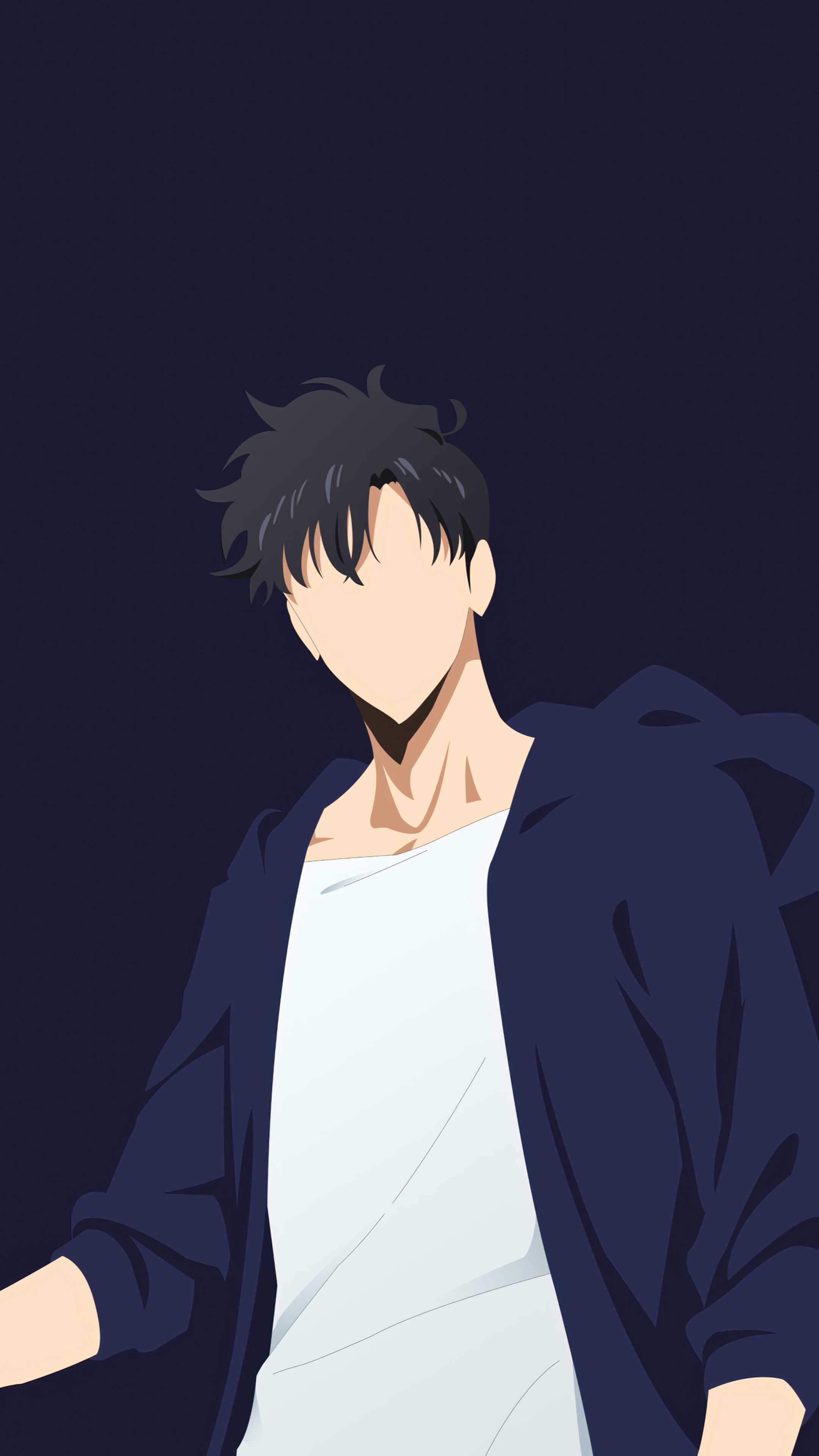 Sung Jinwoo Solo Leveling Minimalist 4K