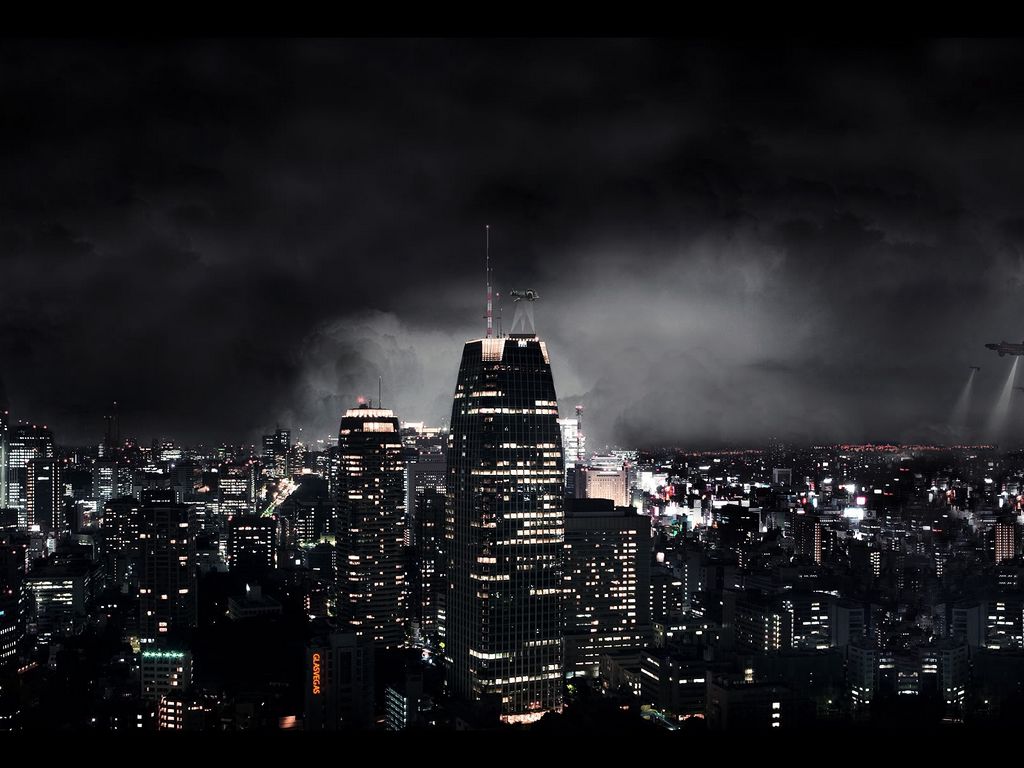 Download wallpaper 1024x768 dark city