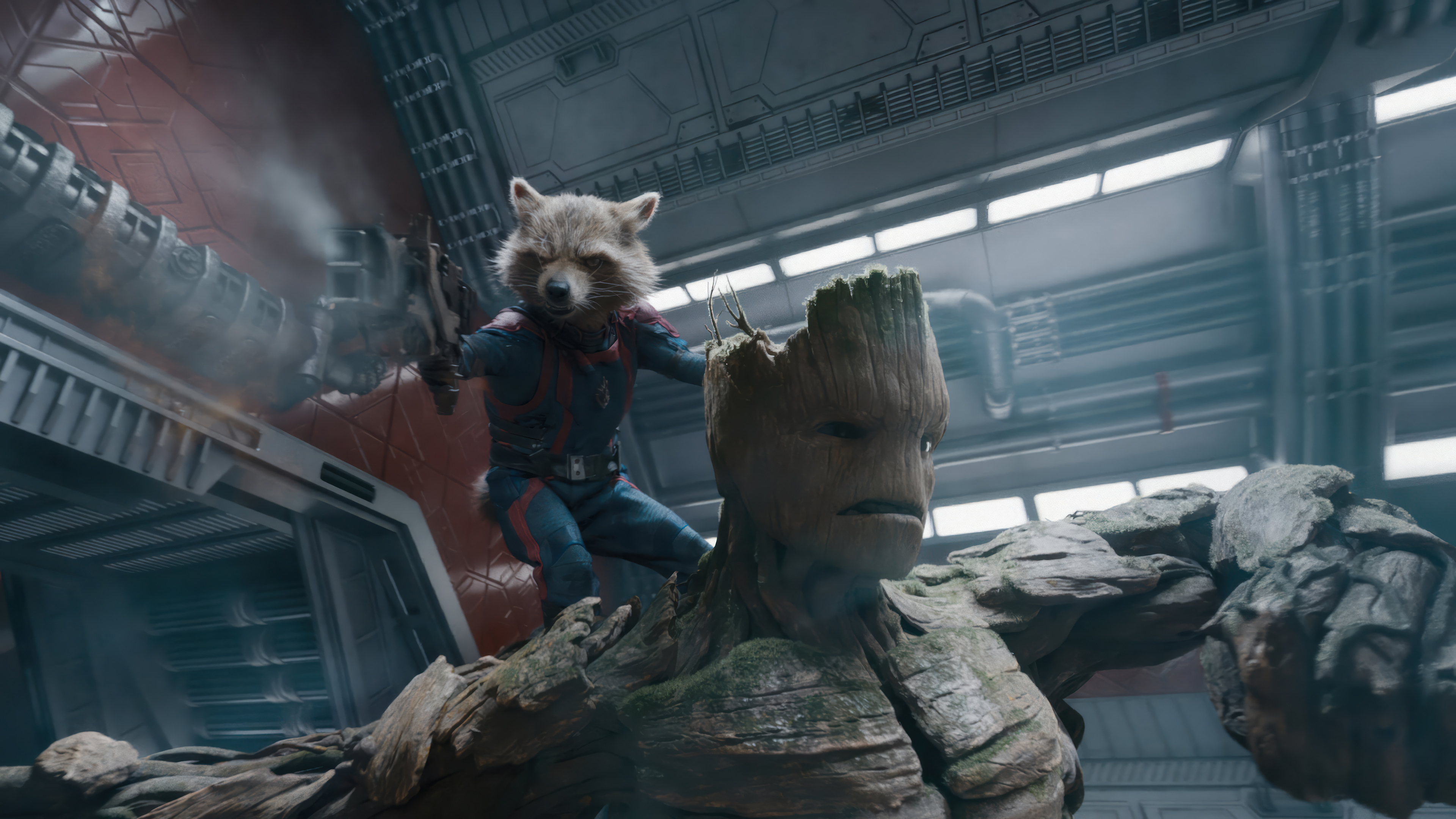 Groot Rocket Raccoon Wallpaper 4K HD