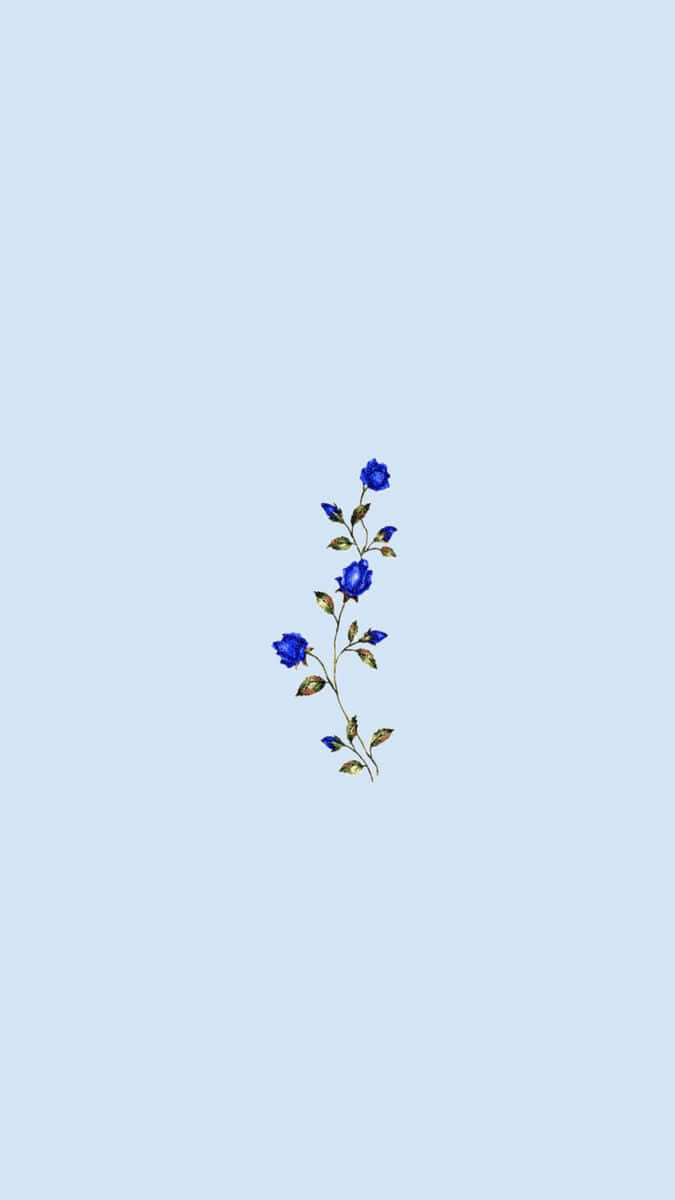 Blue Flowers Aesthetic Wallpaper