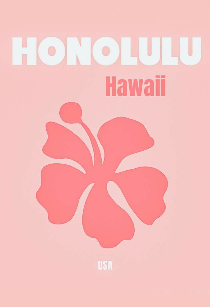 Aesthetic Hawaii poster/ wallpaper! Not
