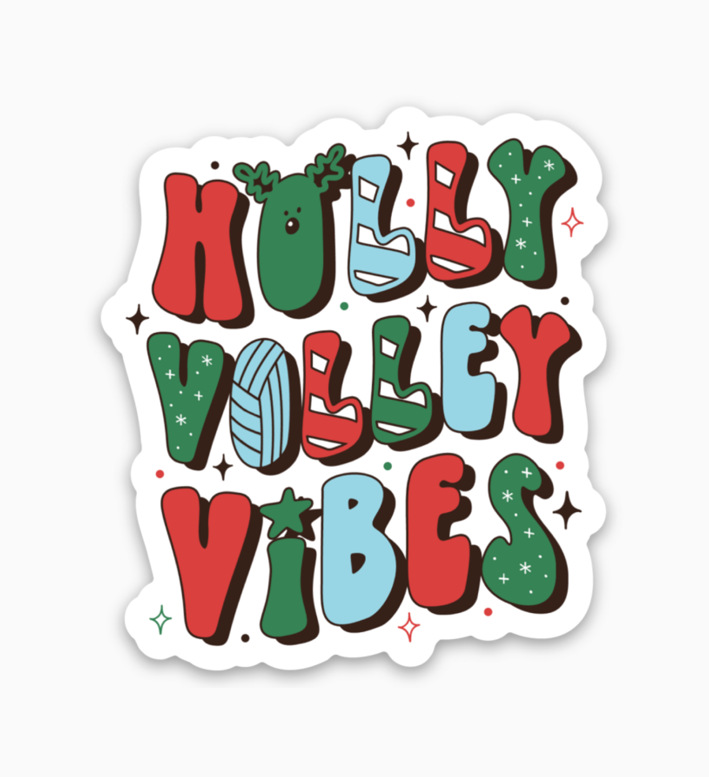 Holly Volley Vibes Sticker