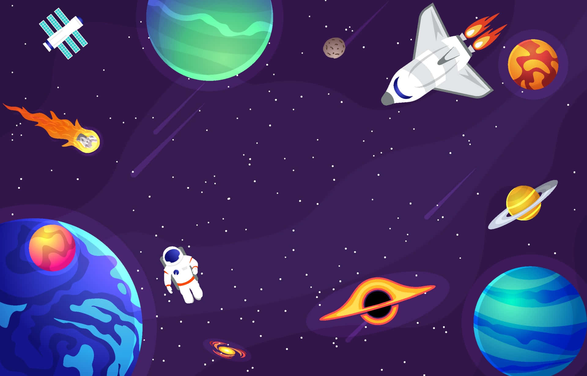 Cartoon Space Background