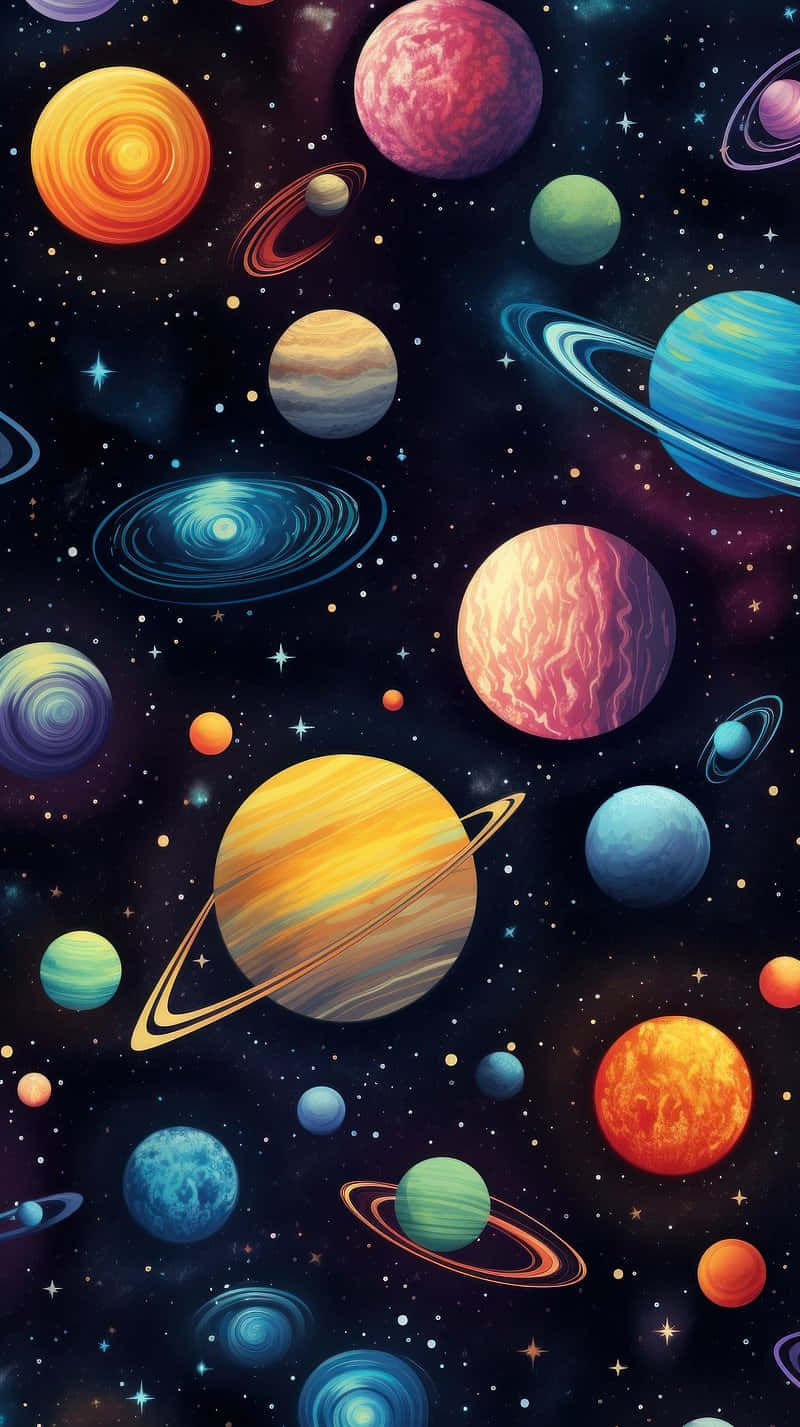 Download Colorful Cartoon Space Planets