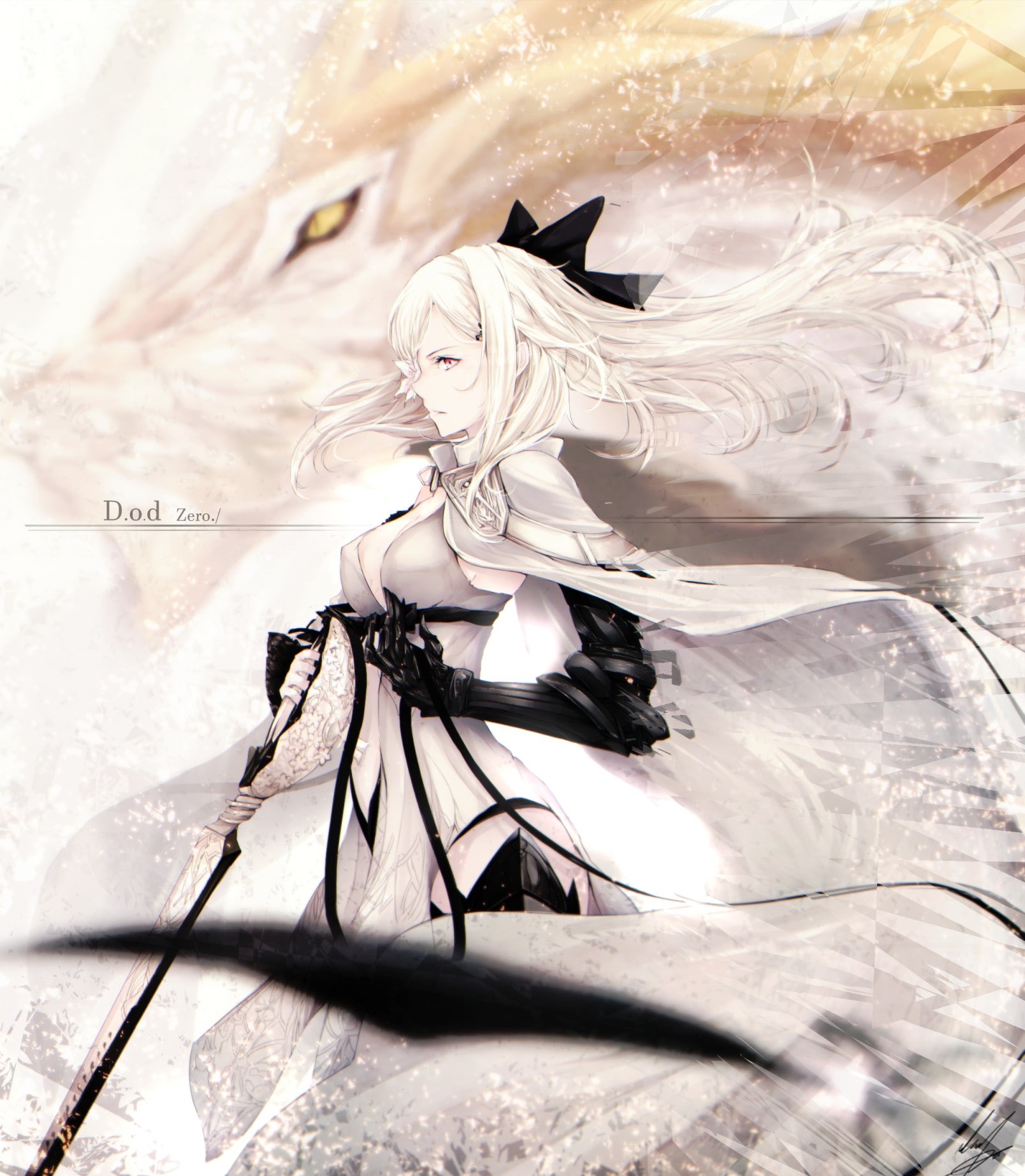 sculpture, Drakengard 3, ribbon, pale