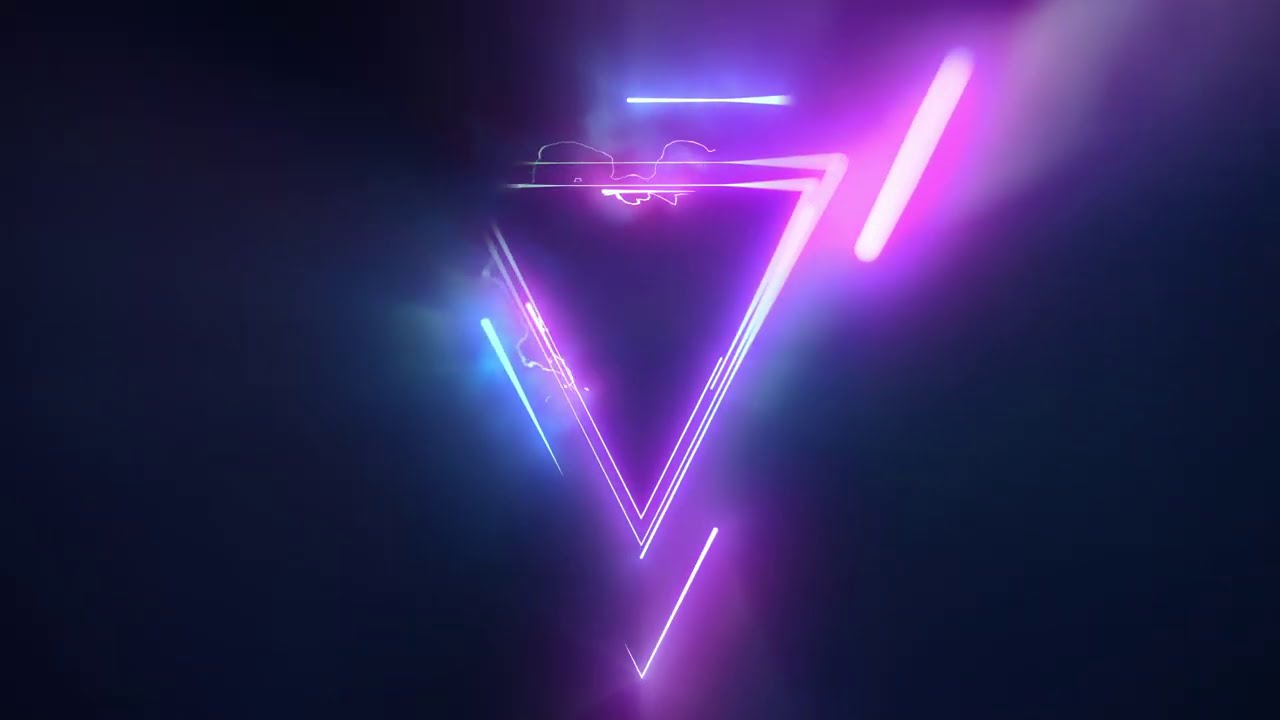 Smooth Neon Triangles Shake ▽▽▽ 4K