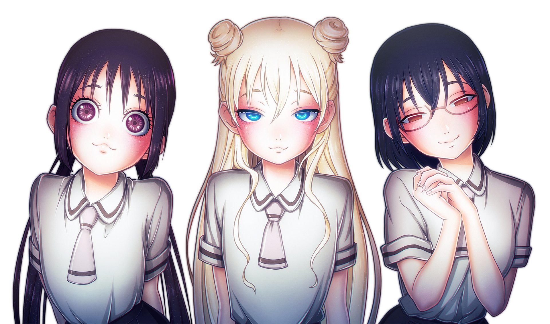 Asobi Asobase Trio HD Wallpaper