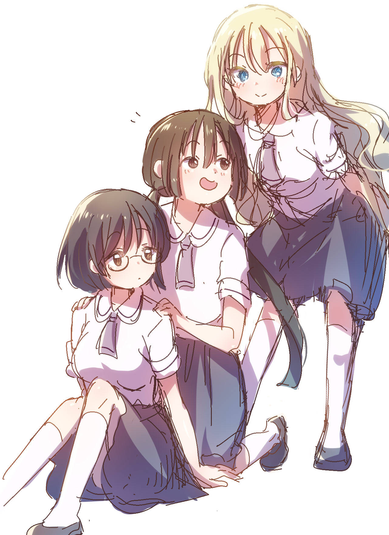 Asobi Asobase Trio Digital Art