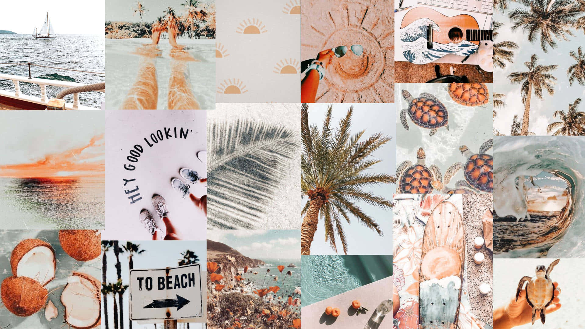 Download Beach Girl Aesthetic Collage