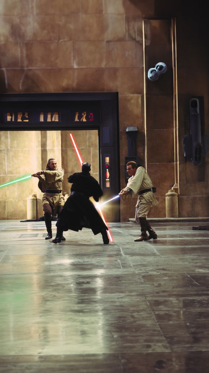 Darth Maul Vs Qui Gon Jin And Obi Wan