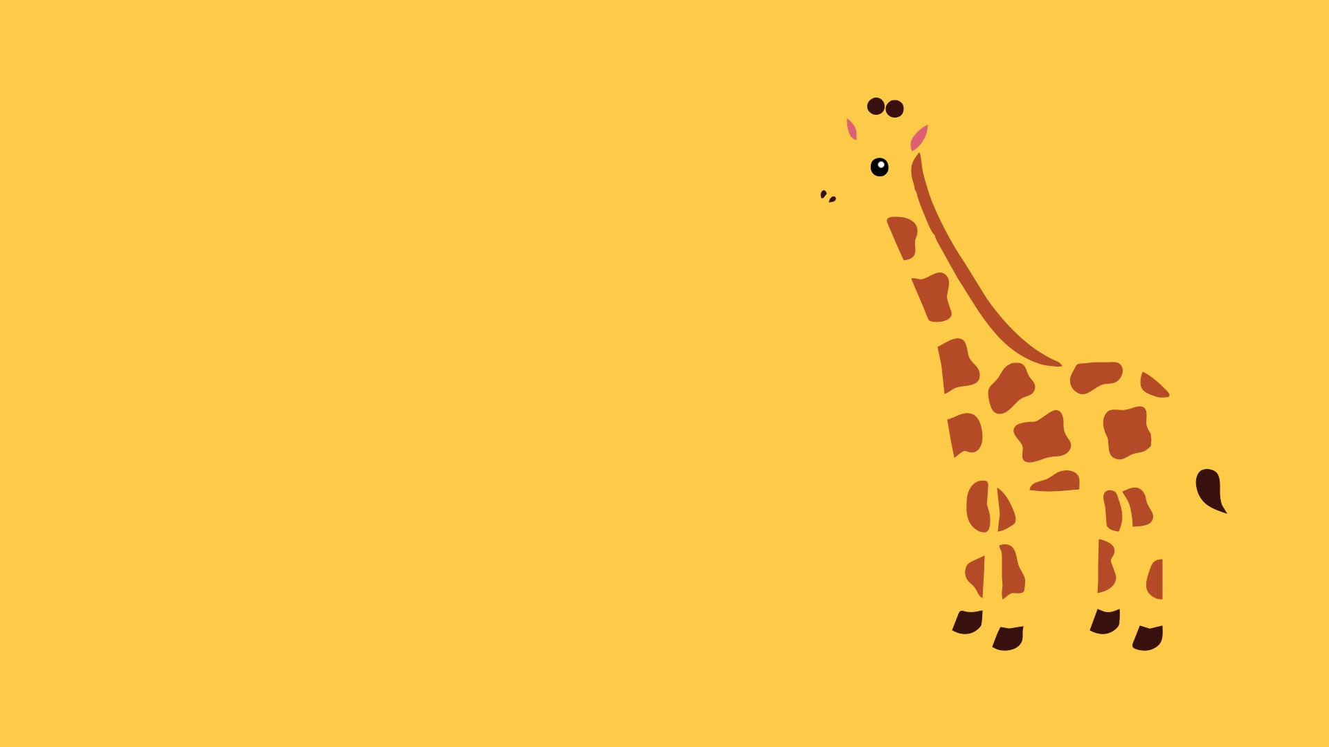 Wallpaper animal, minimalism, giraffe for mobile and desktop, section минимализм, resolution 1920x1080