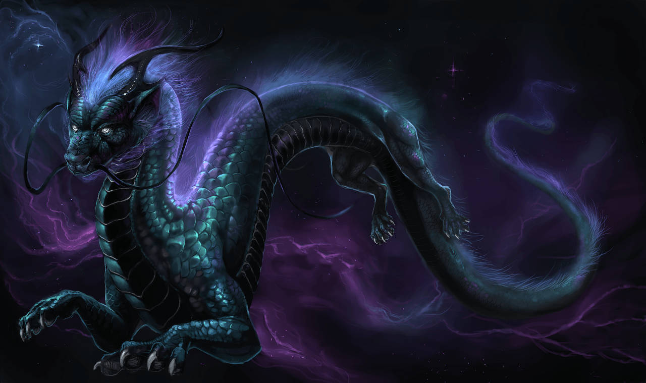 daring Galaxy Dragon Wallpaper