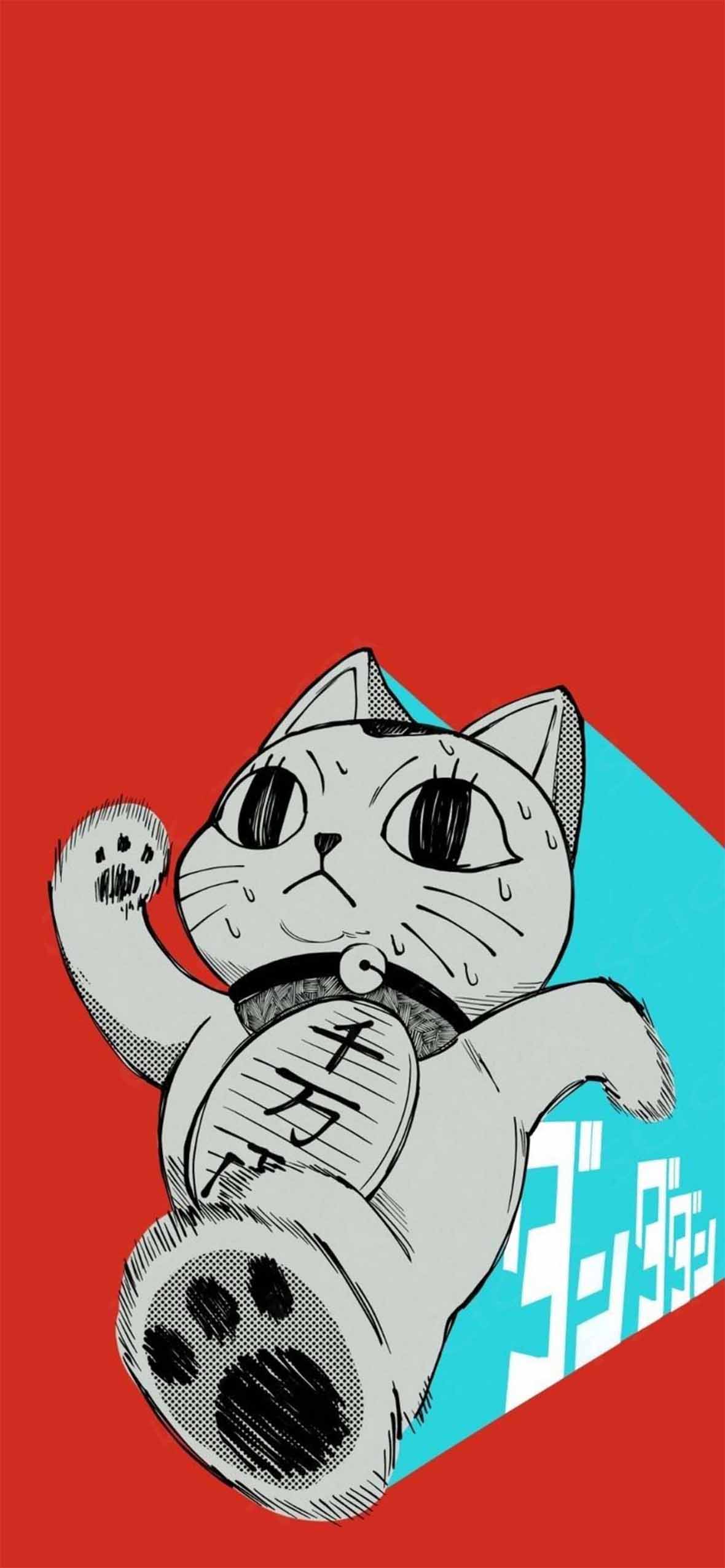 Dandadan Running Lucky Cat Okan