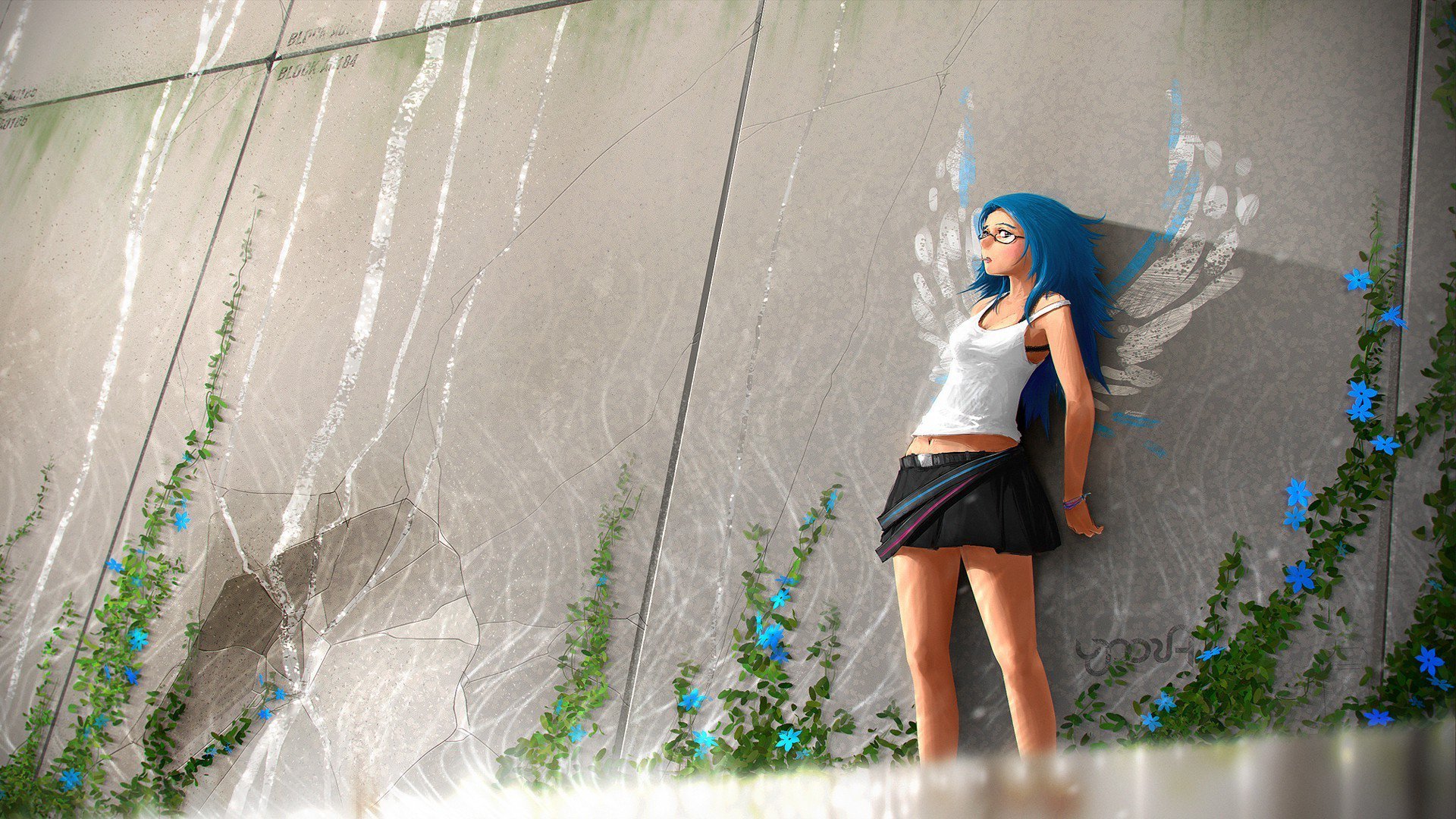 Anime Girl Mini Skirt Wallpaper, HD