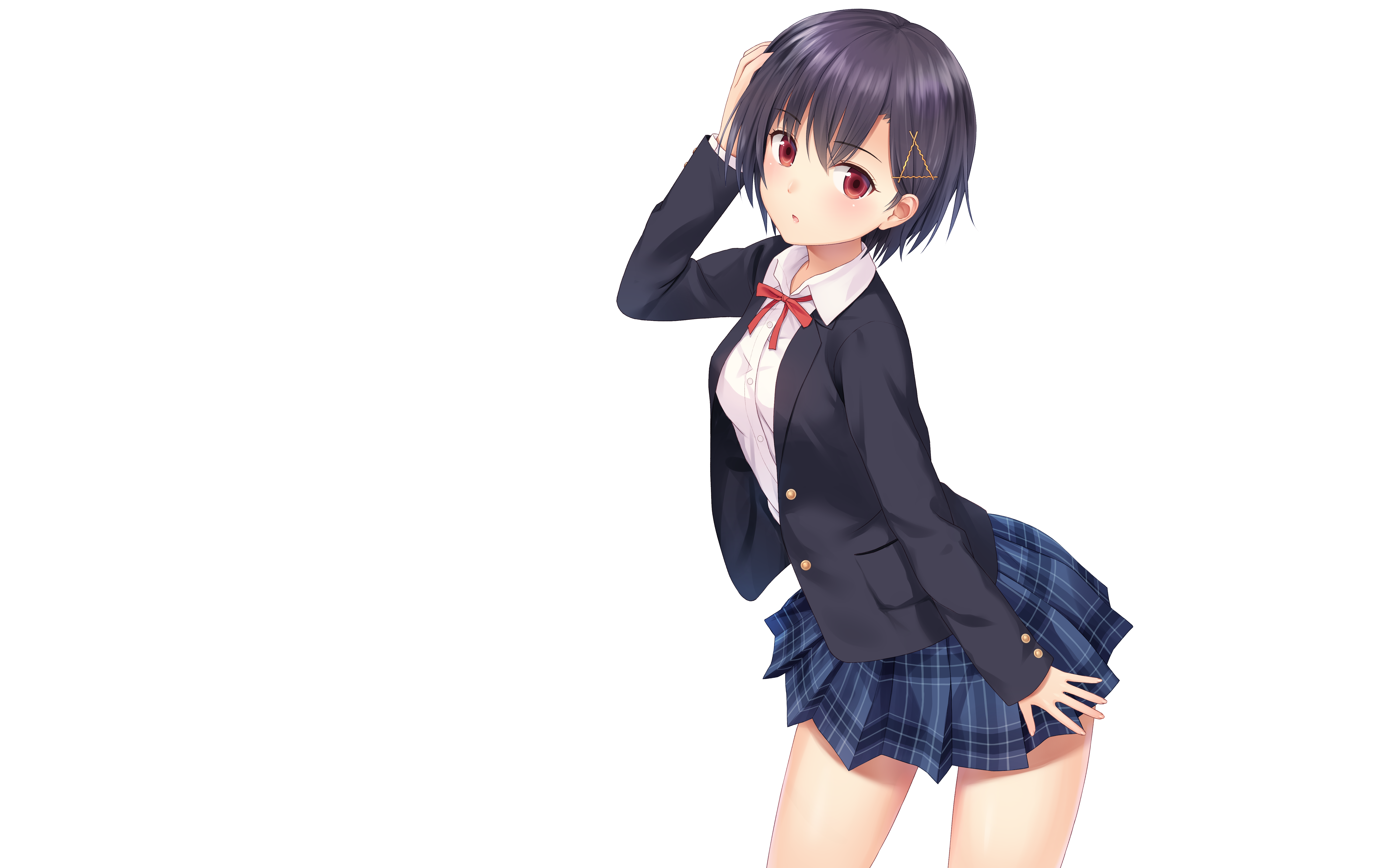 Red Eyes in Skirt Ultra HD Wallpaper
