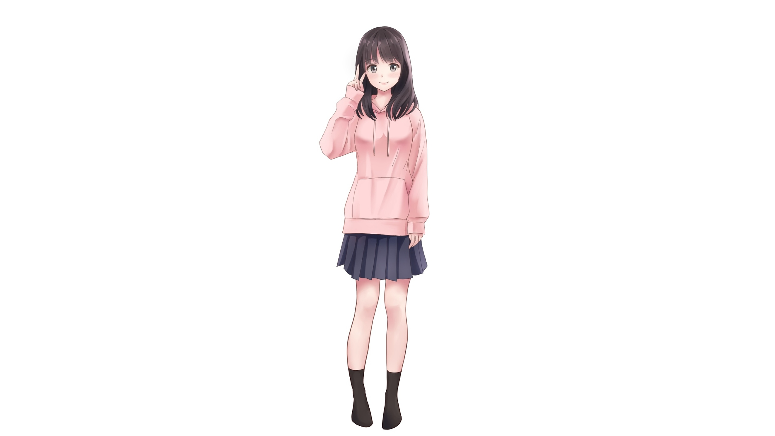 Black Hair School Uniform Anime