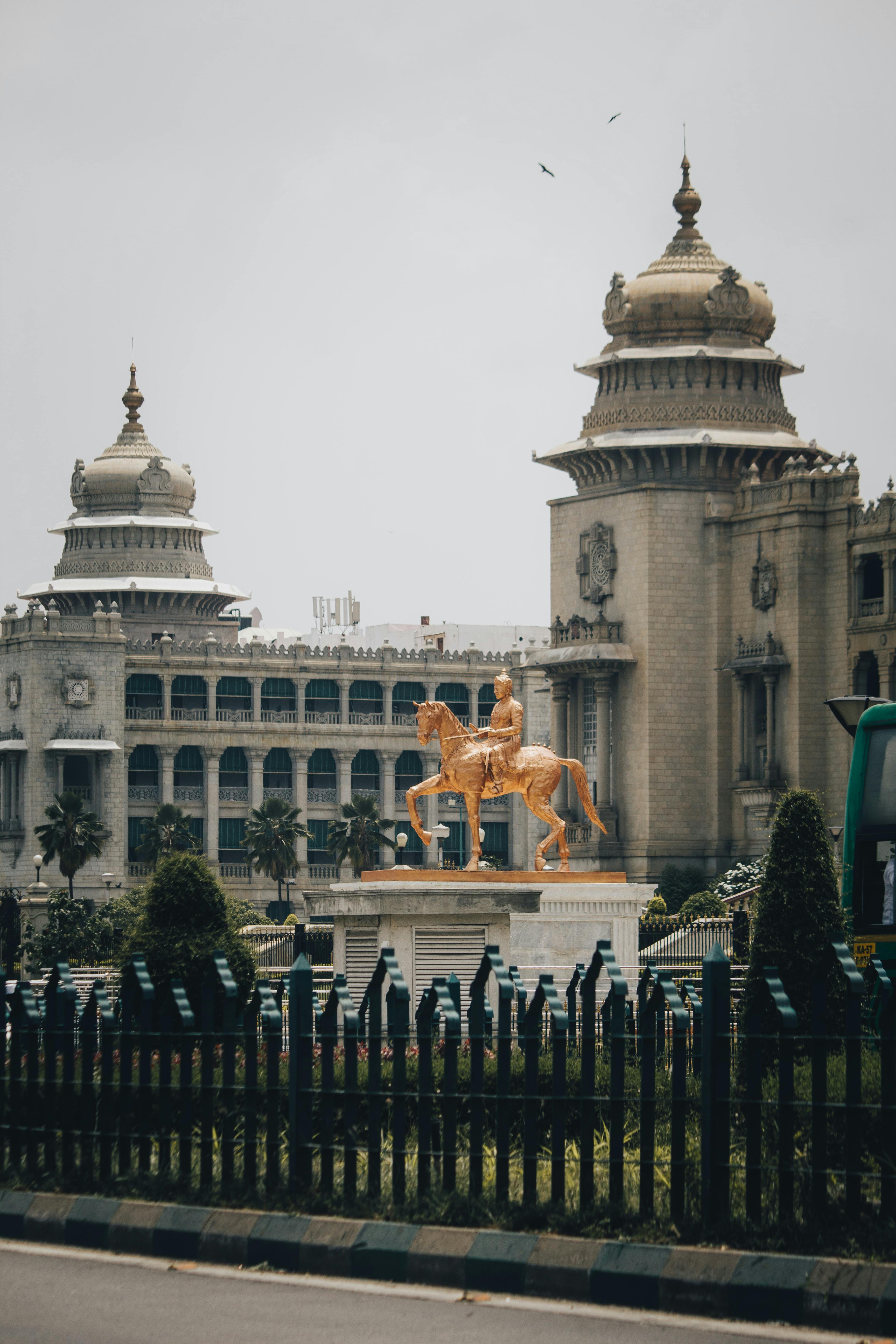 Golden Statue in Vidhana Soudha