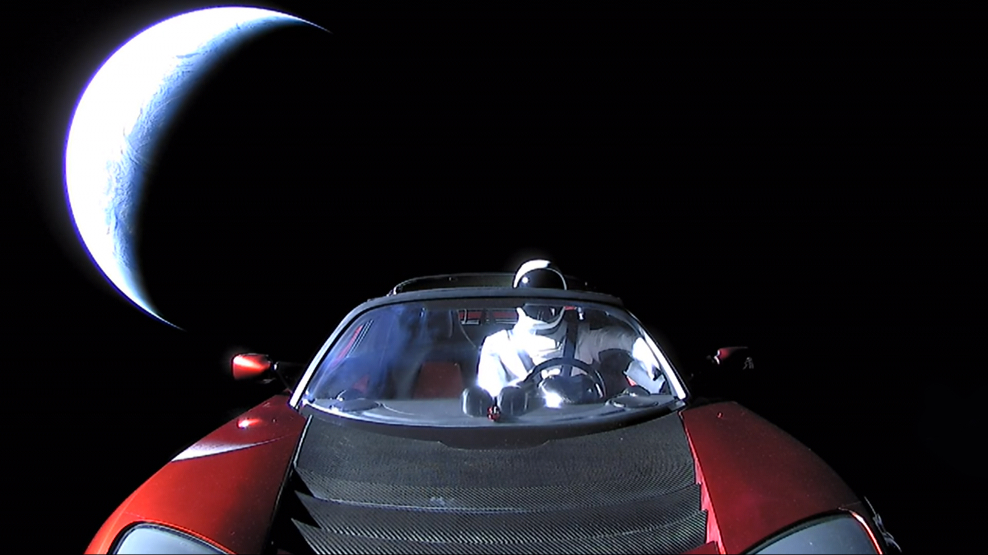 Elon Musk's Tesla Roadster and Starman