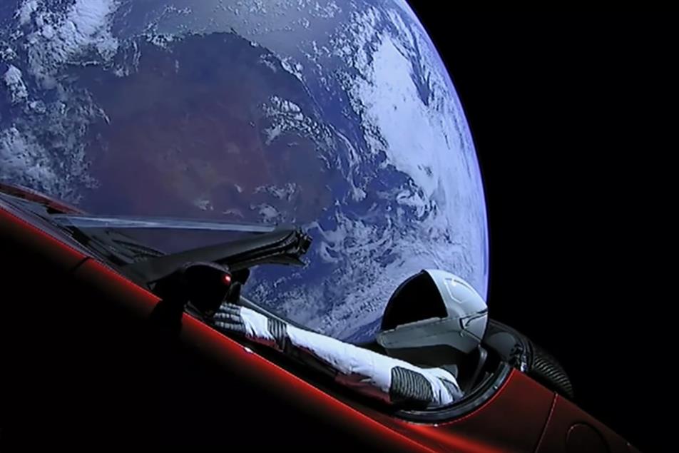 Tesla launches space stunt in world's