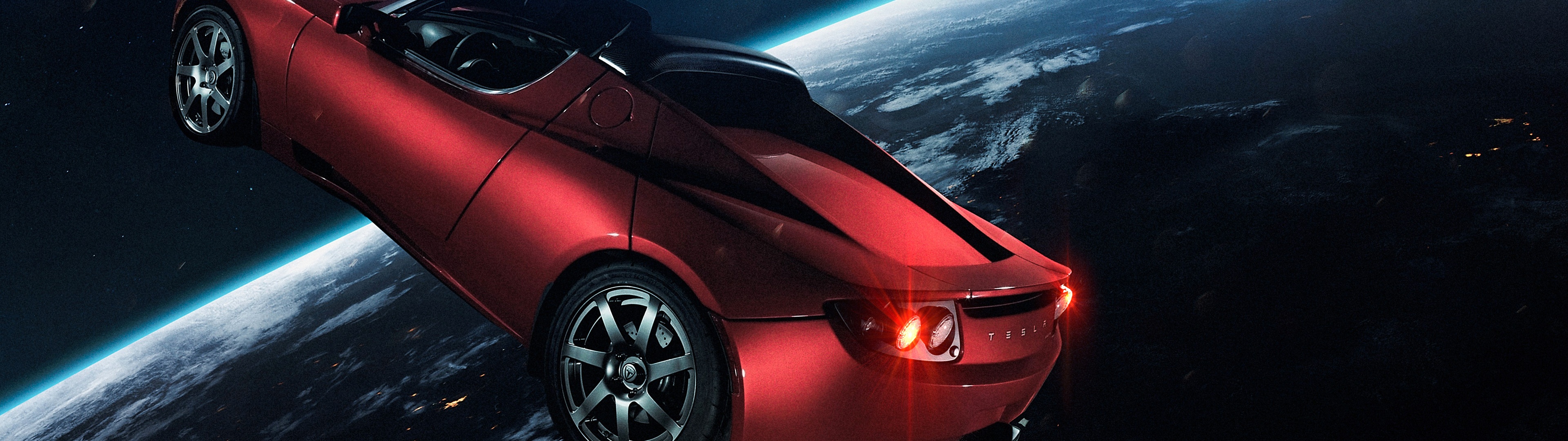 Elon Musk's Tesla Roadster Wallpaper 4K