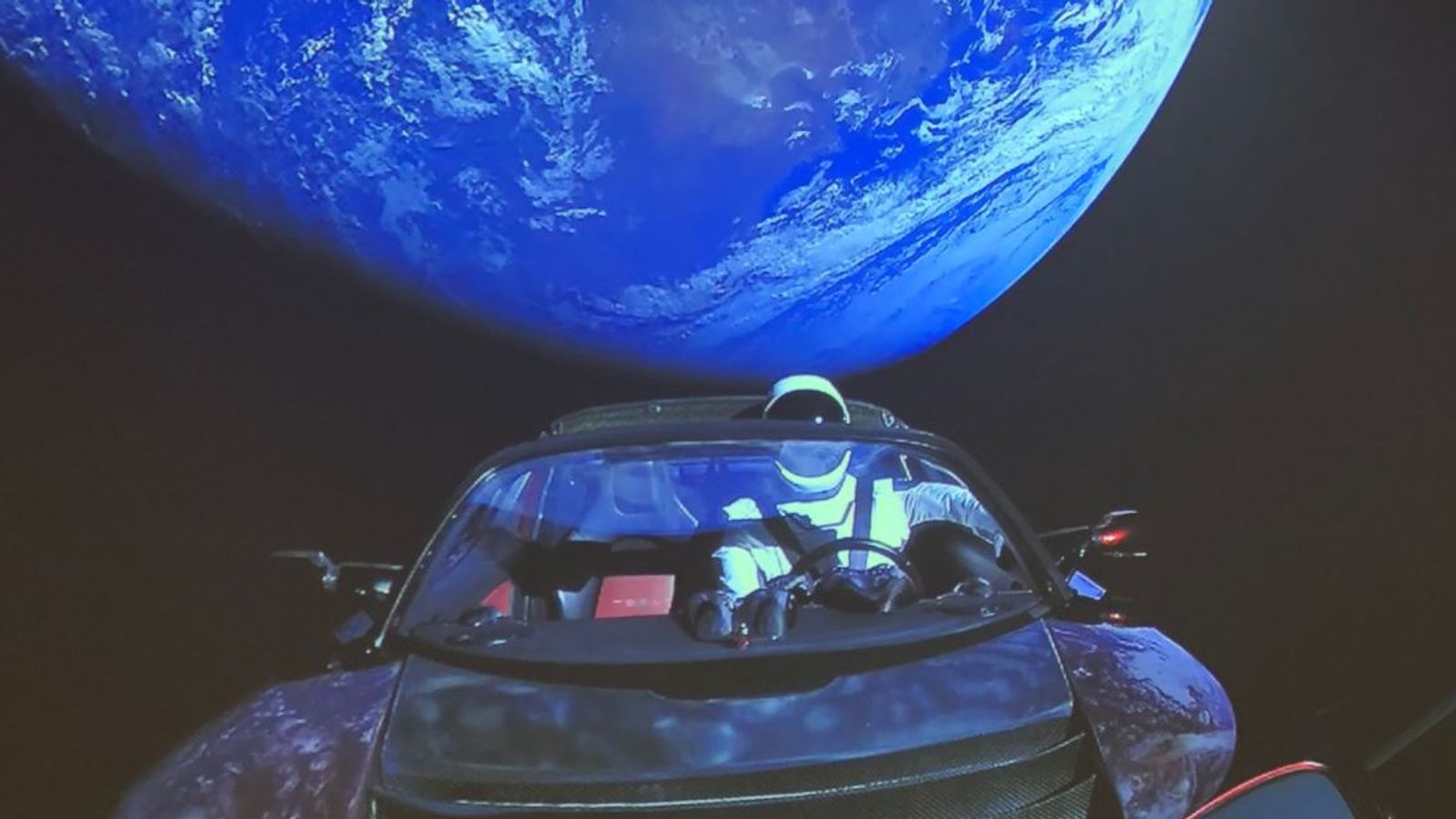 Elon Musk's Tesla Roadster reaches