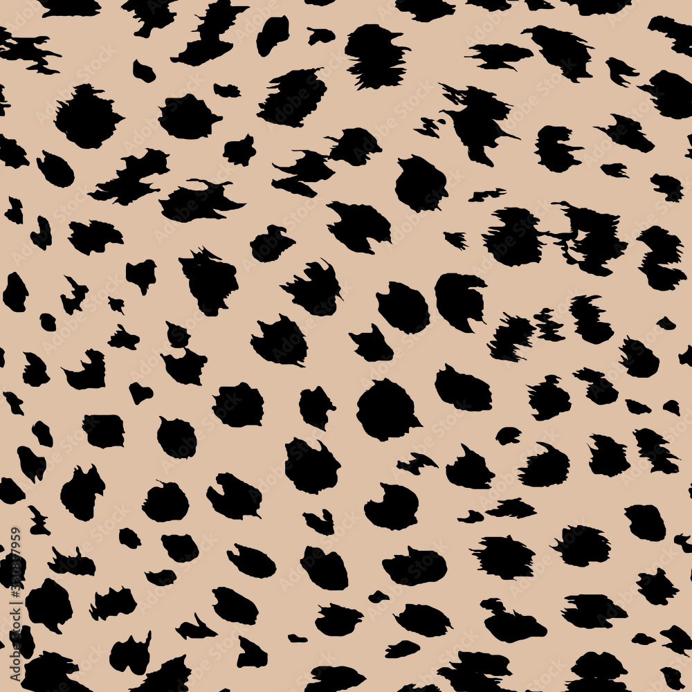 Leopard print. Vector seamless pattern