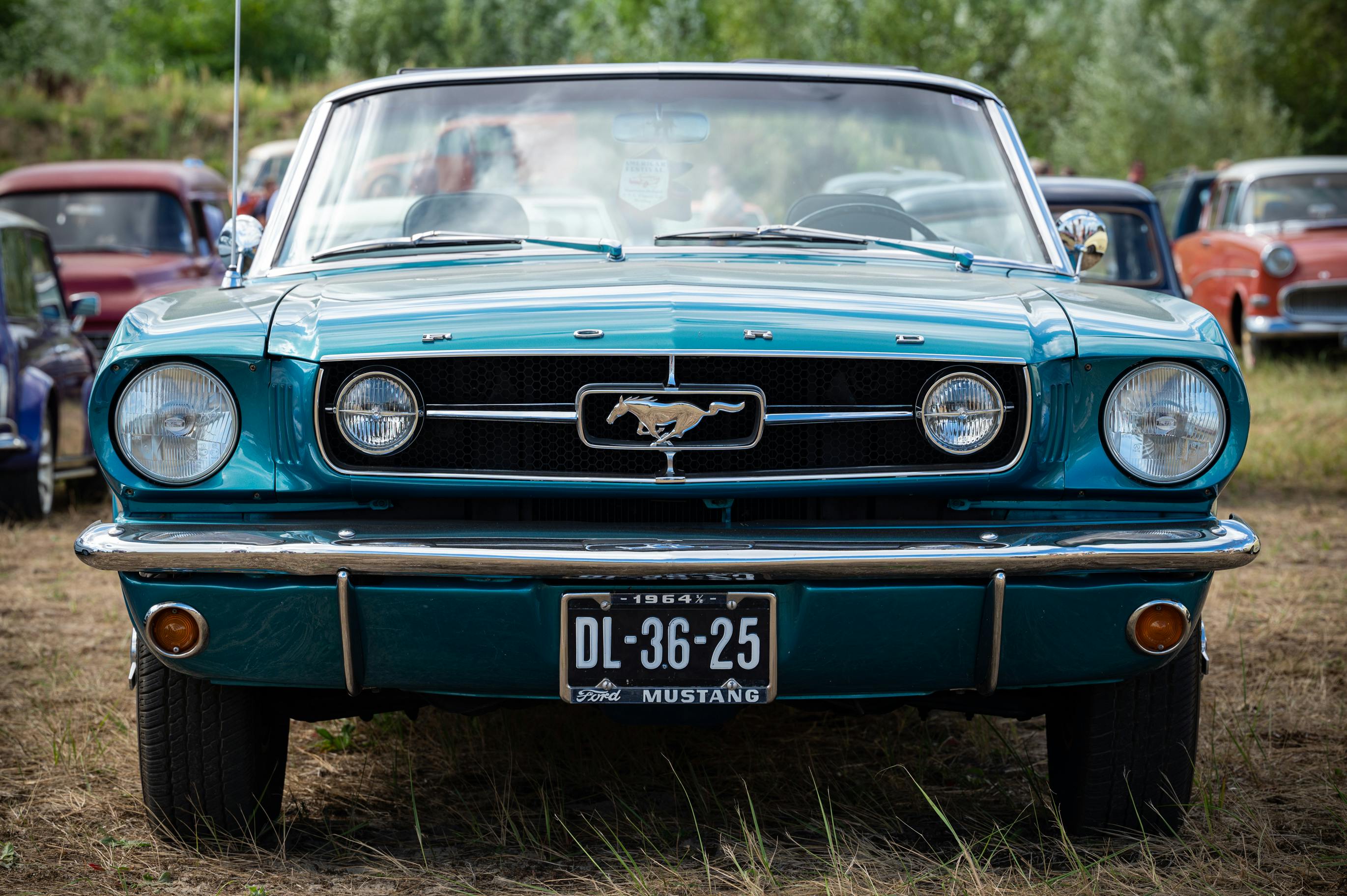 A Parked Vintage Ford Mustang · Free