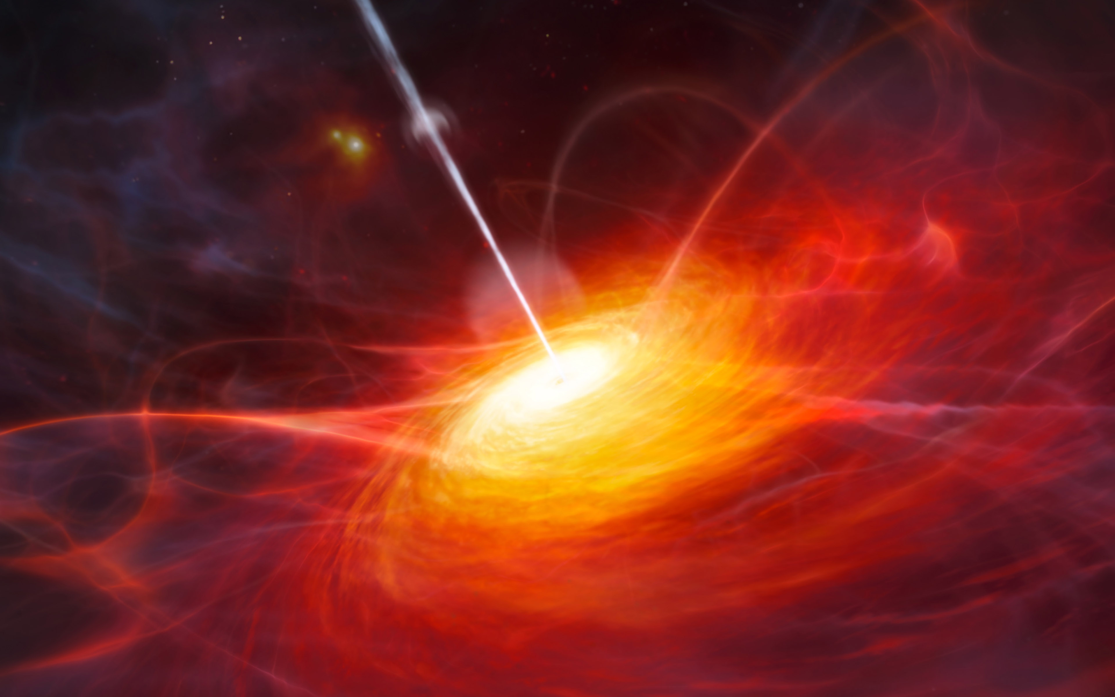 Blackhole Space Red Star Nature Art