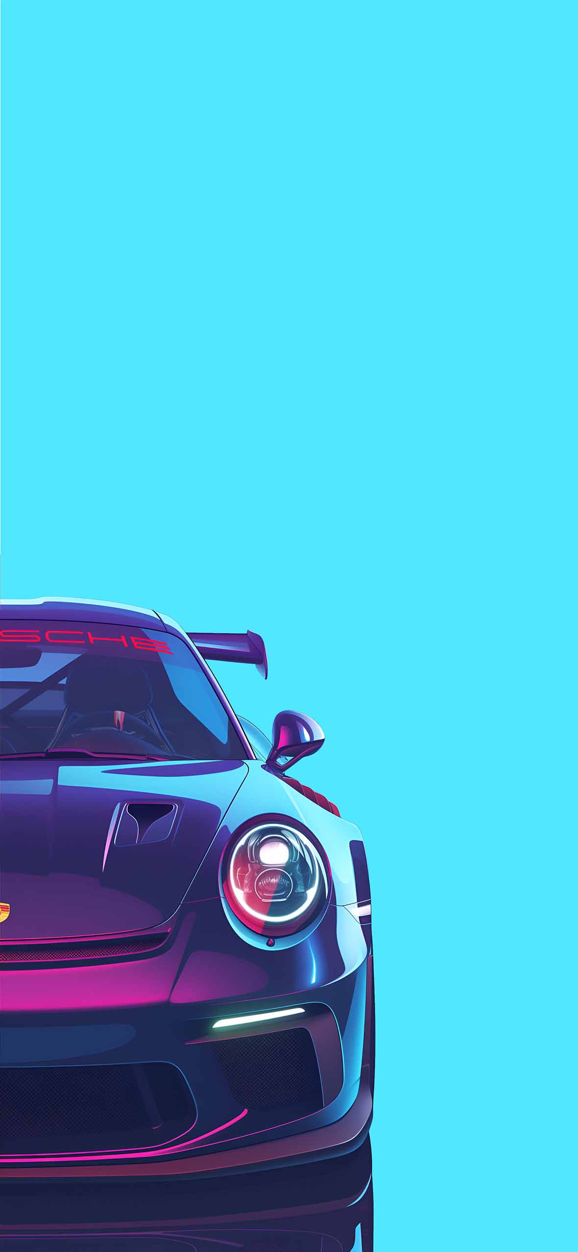 Porsche 911 Red and Blue Car Matching