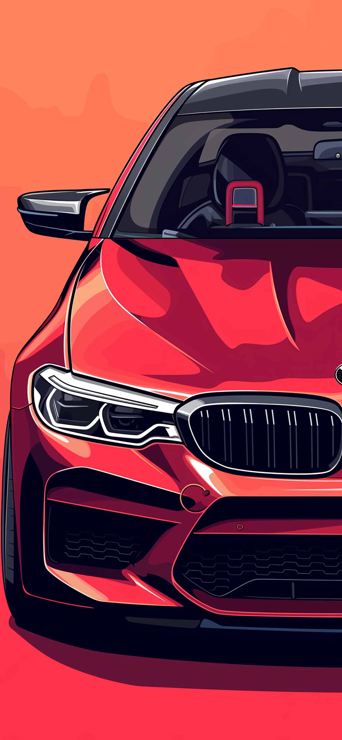 Sleek BMW M5 Red & Blue Matching