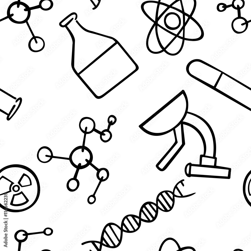 Seamless pattern background chemistry