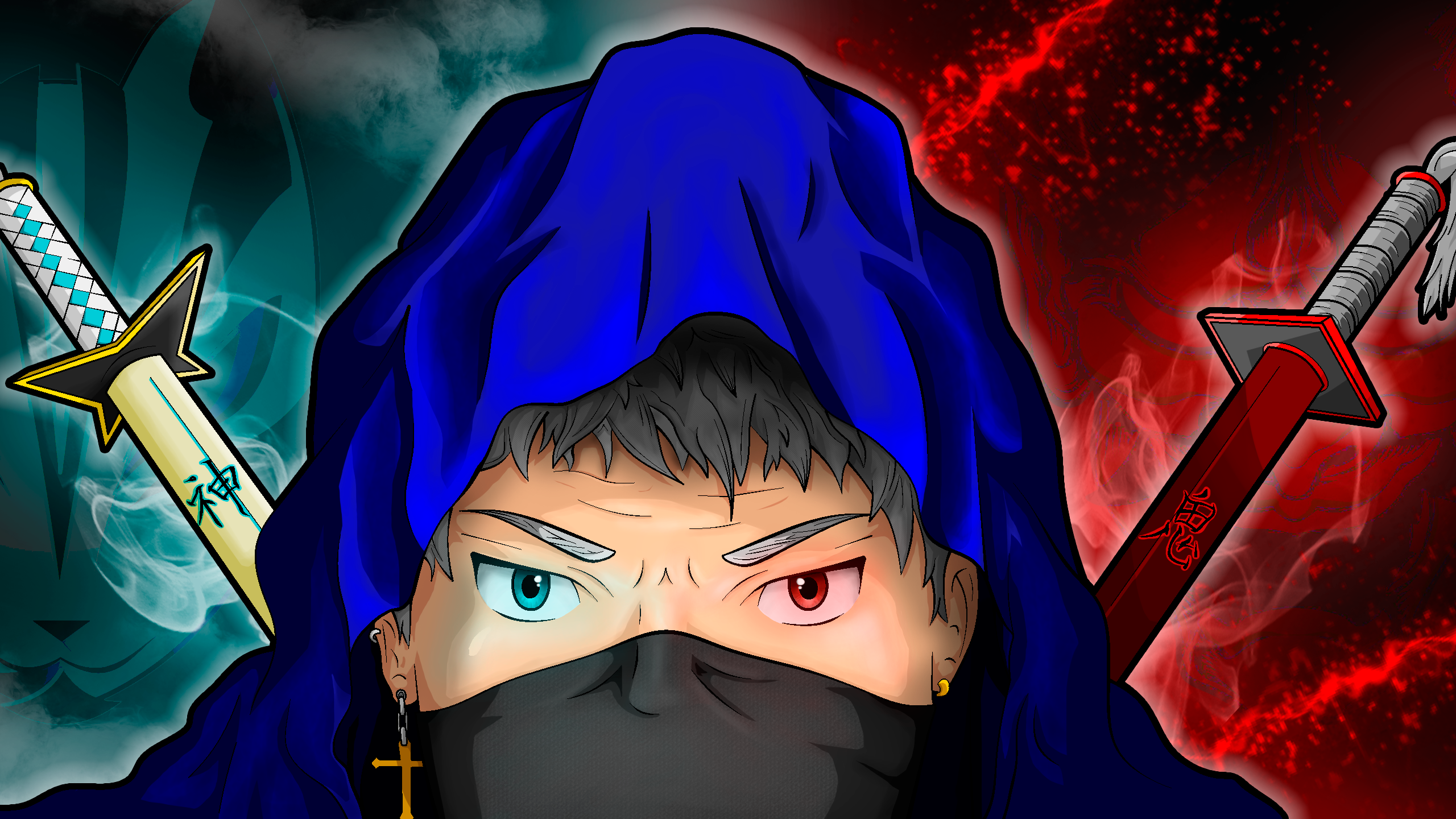 Ninja Dual Sword- Wallpaper Desktop