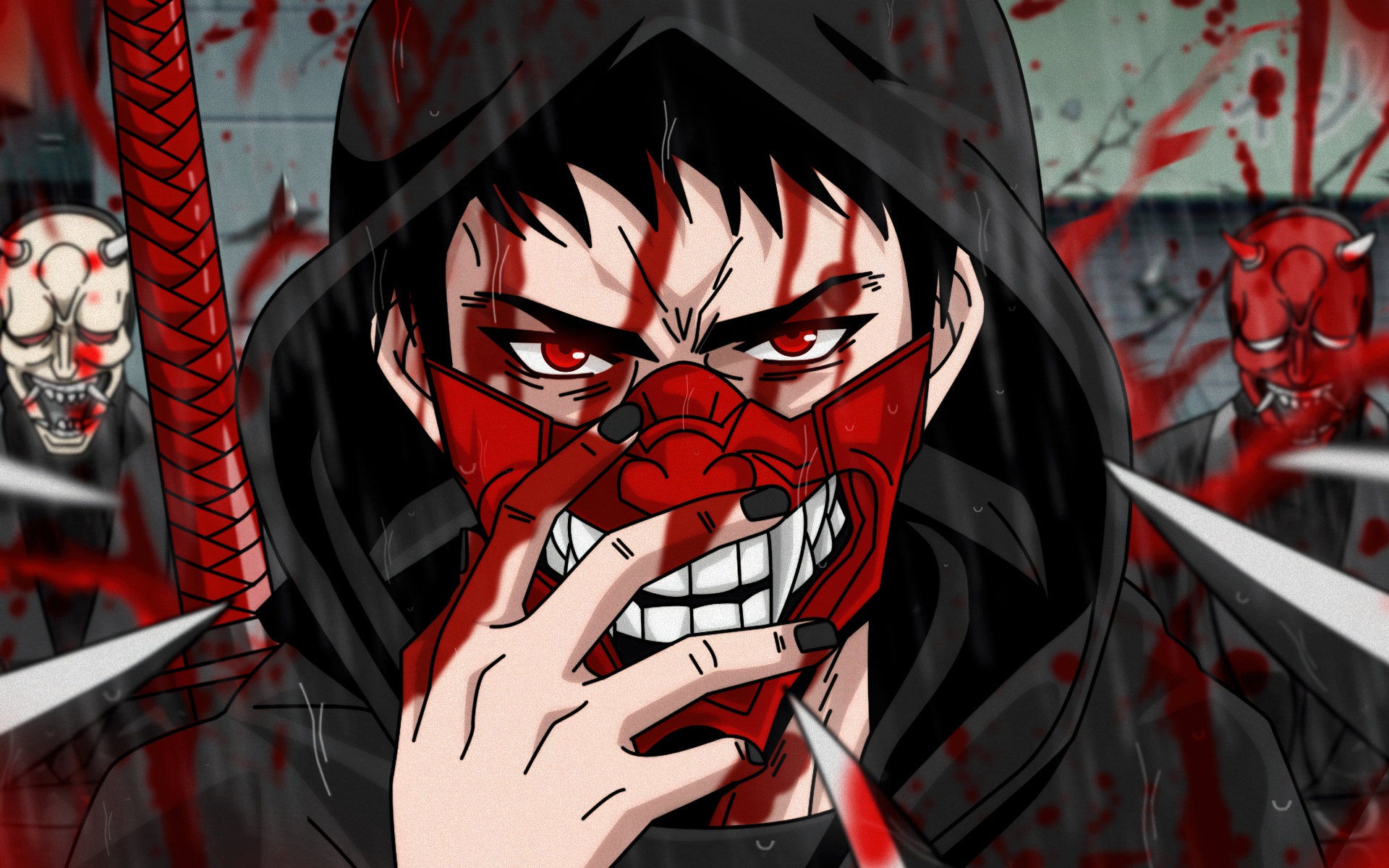 Ninja Wallpaper 4K, Mask, Kamui, 5K