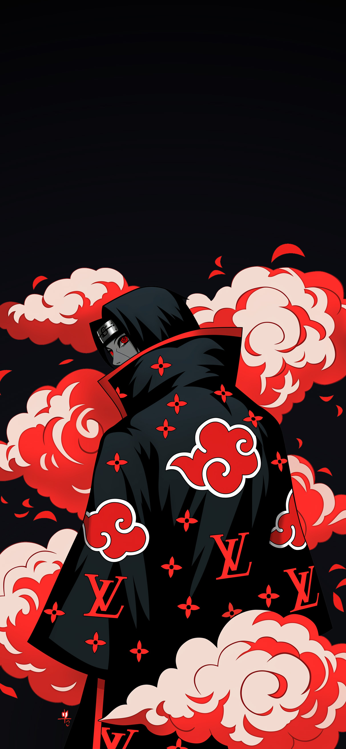 Itachi Akatsuki Louis Vuitton Clouds Wallpaper
