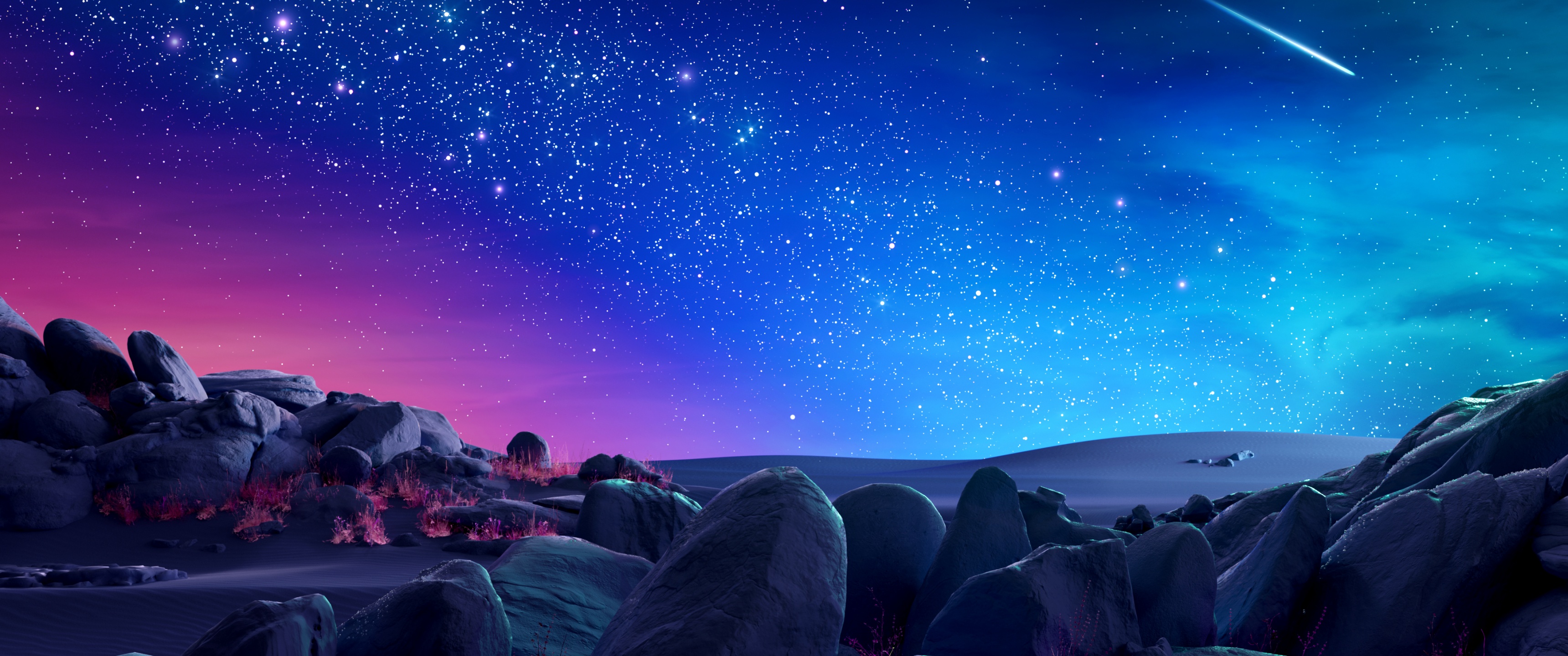 Night sky Wallpaper 4K, Colorful, Magic, Stars, Milky Way