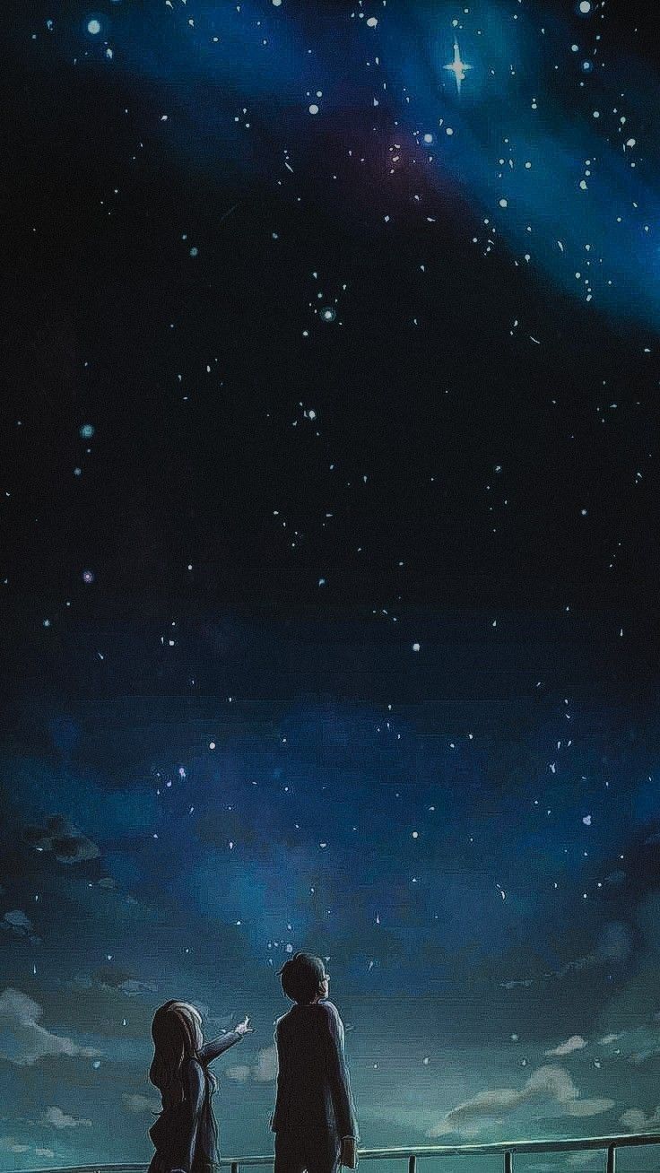 Cute couple wallpaper, Anime scenery