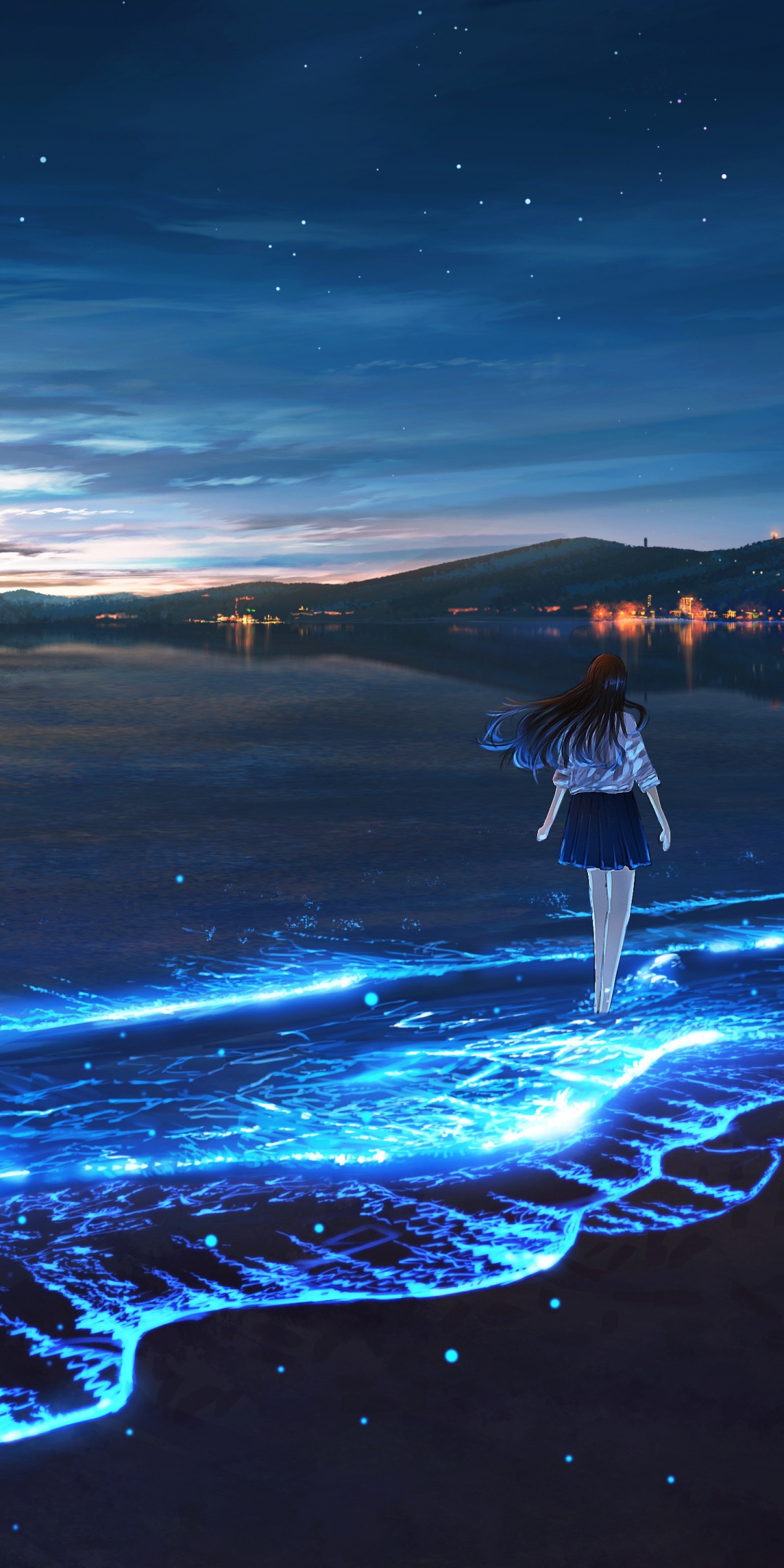 Bioluminescence Wallpaper 4K, Anime