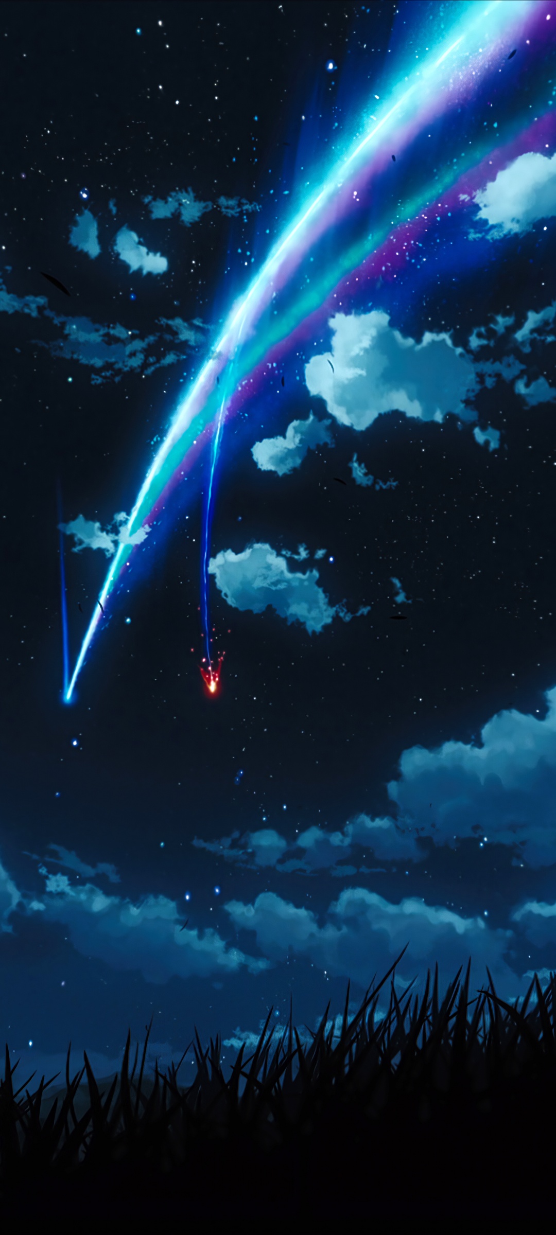 Your Name Wallpaper 4K, Shooting stars