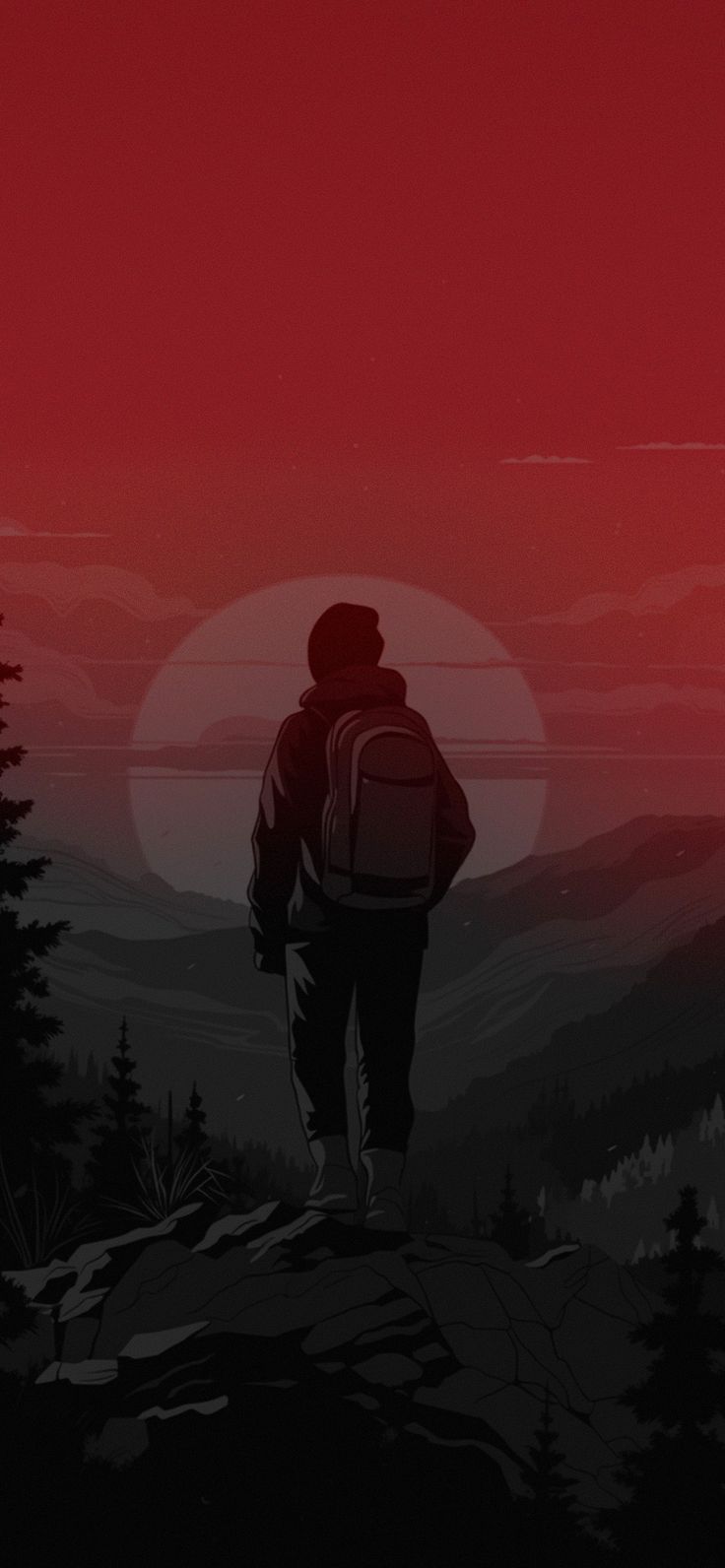 Hiking Sunset Wallpaper
