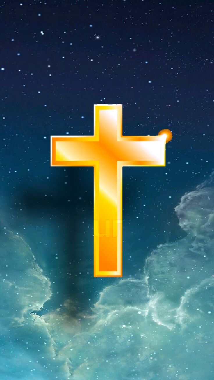 Lord Jesus cross in heaven iPhone wallpaper