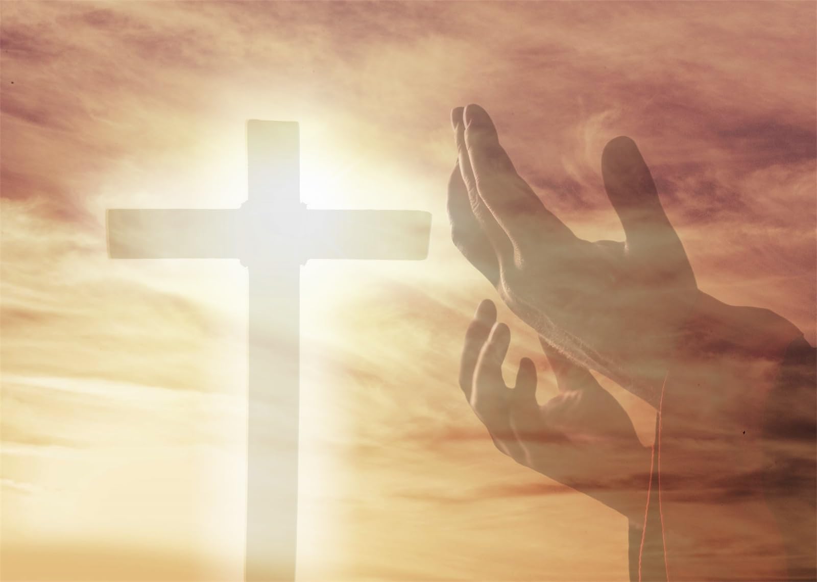 Jesus Holy Cross Backdrop Heaven