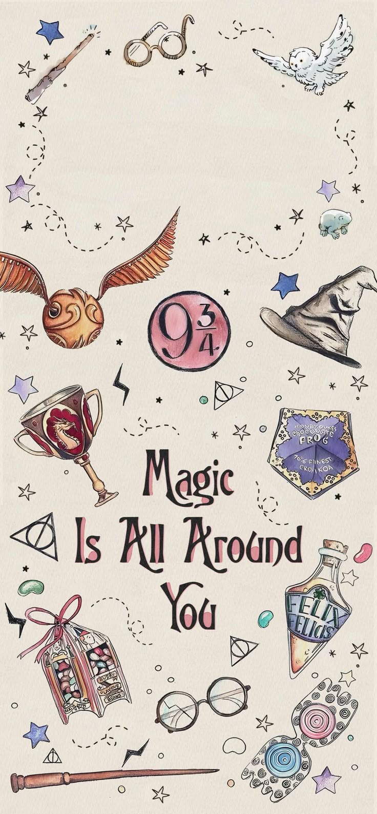 iphone wallpaper, Harry potter poster