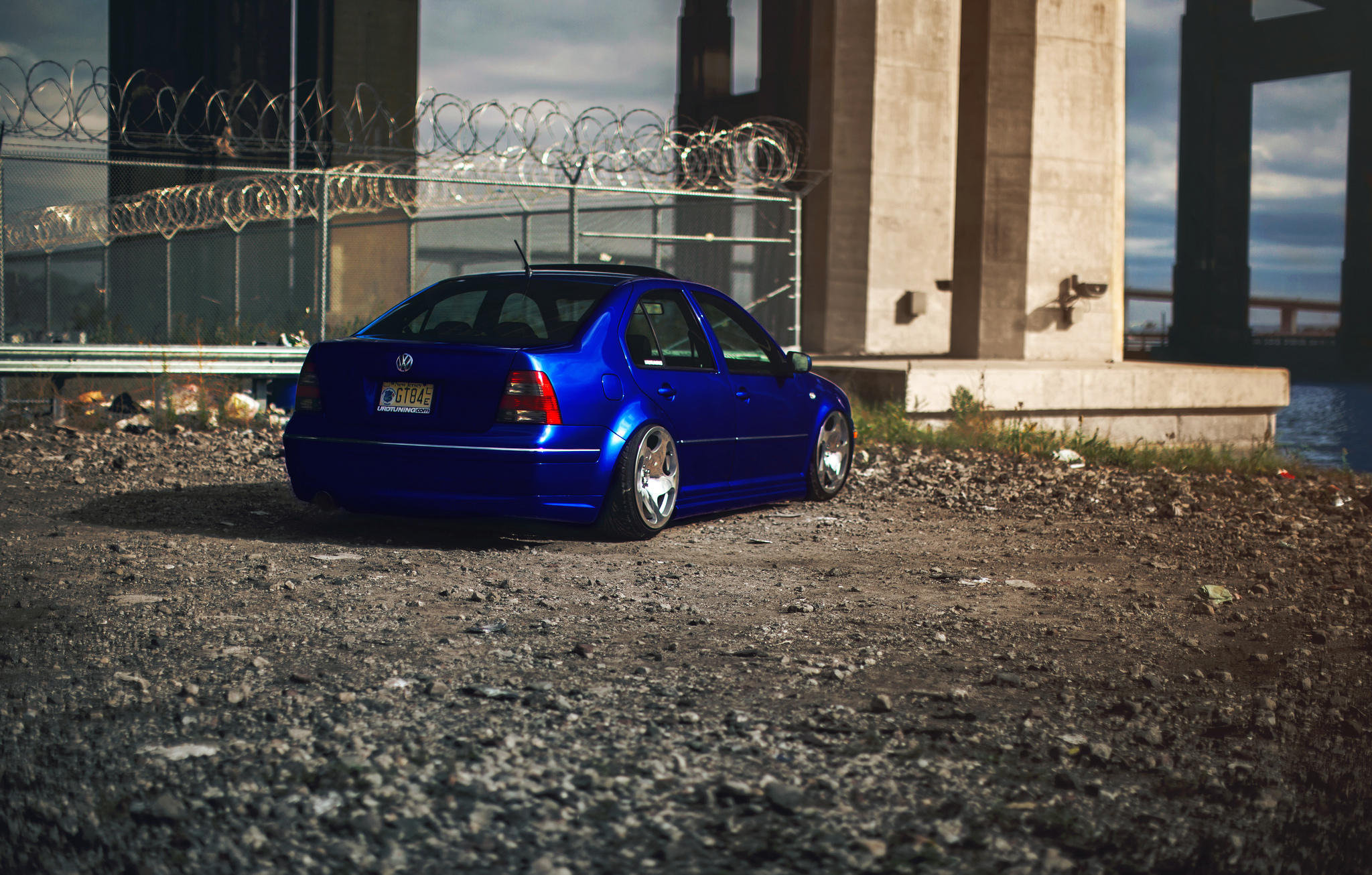 Wallpaper blue, tuning, volkswagen