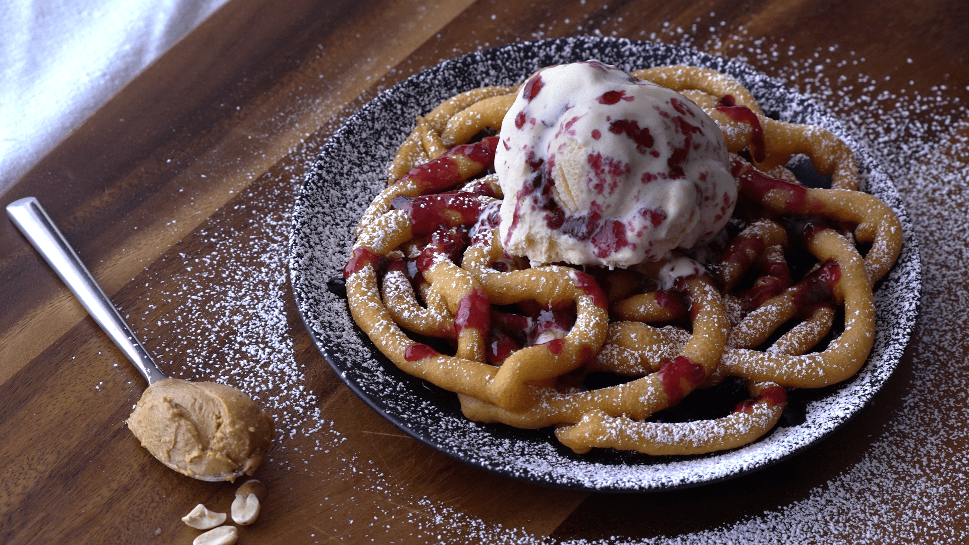 Peanut Butter And Jelly Funnel Cake