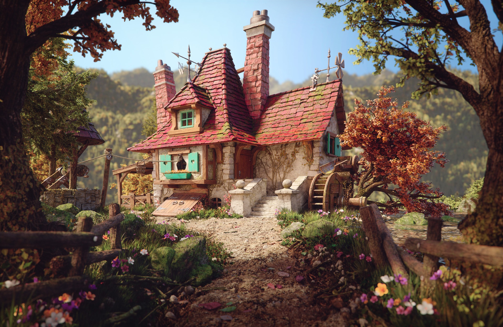 Fantasy House HD Wallpaper