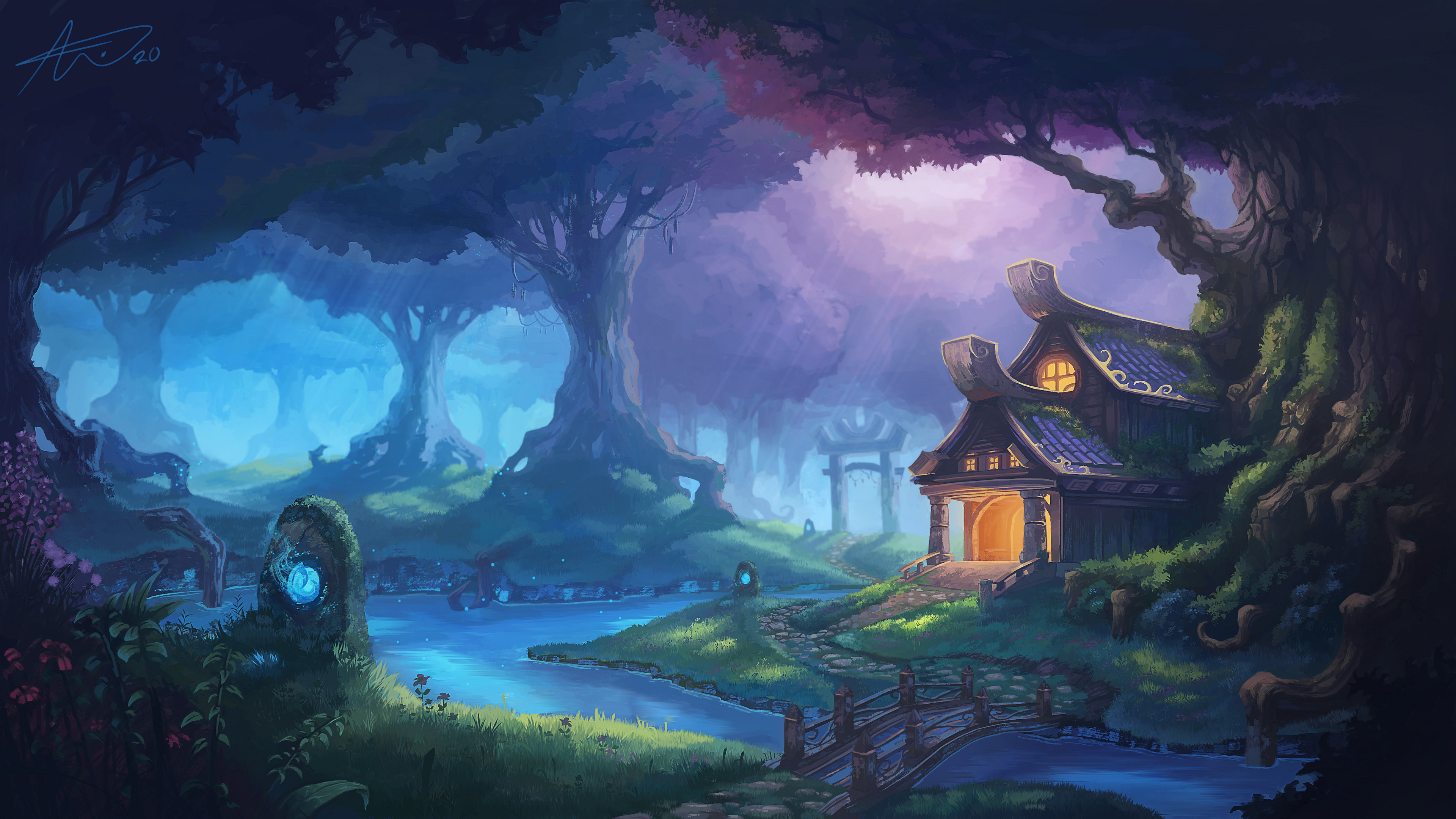 Fantasy House in Enchanted Forest