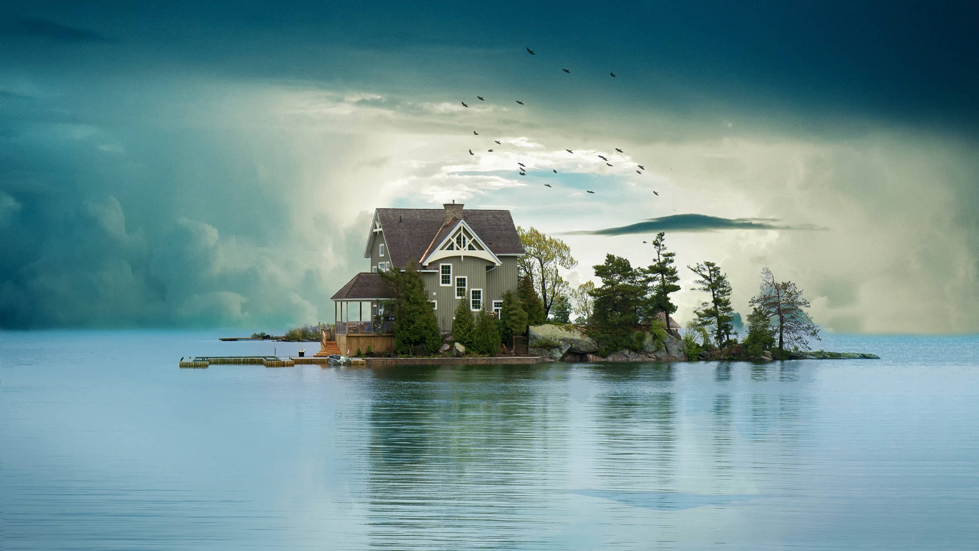 Fantasy House In The Middle