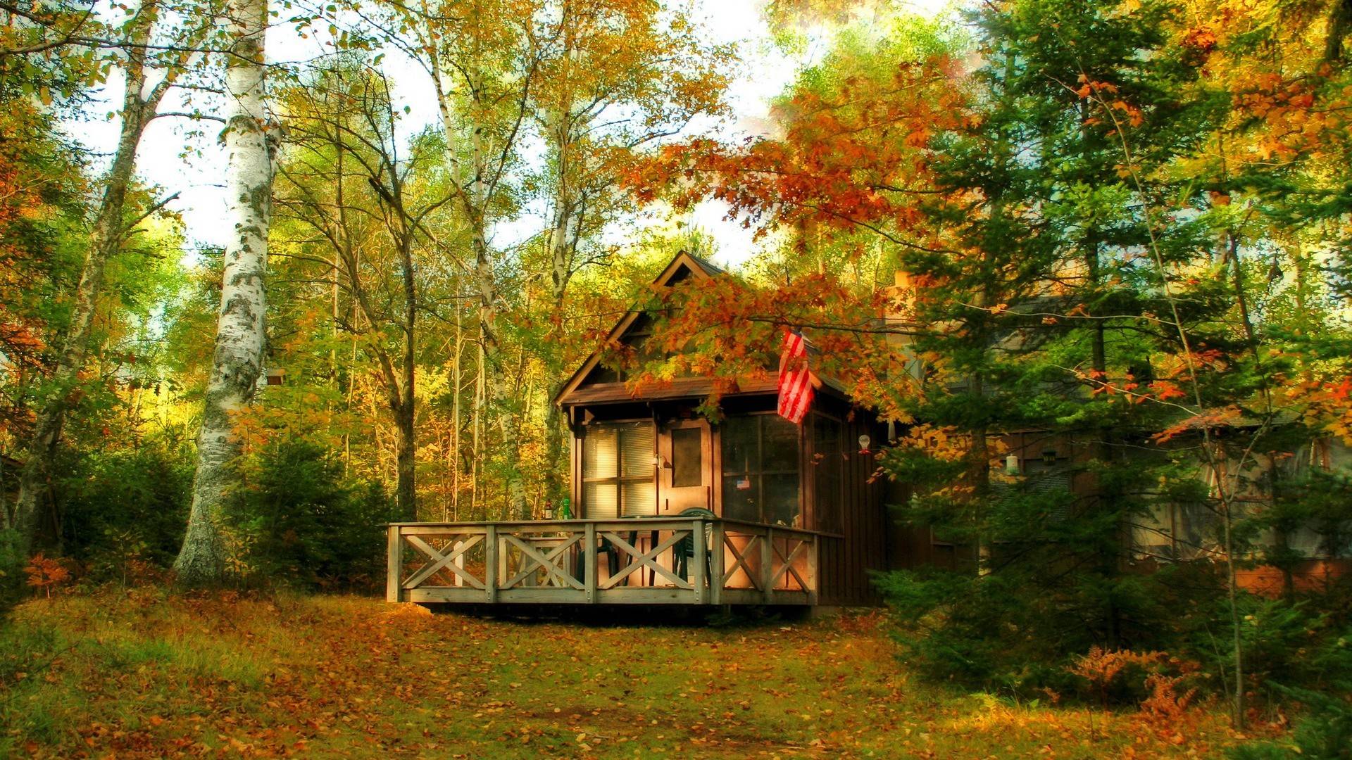 Fantasy Beach Cottage Wallpaper